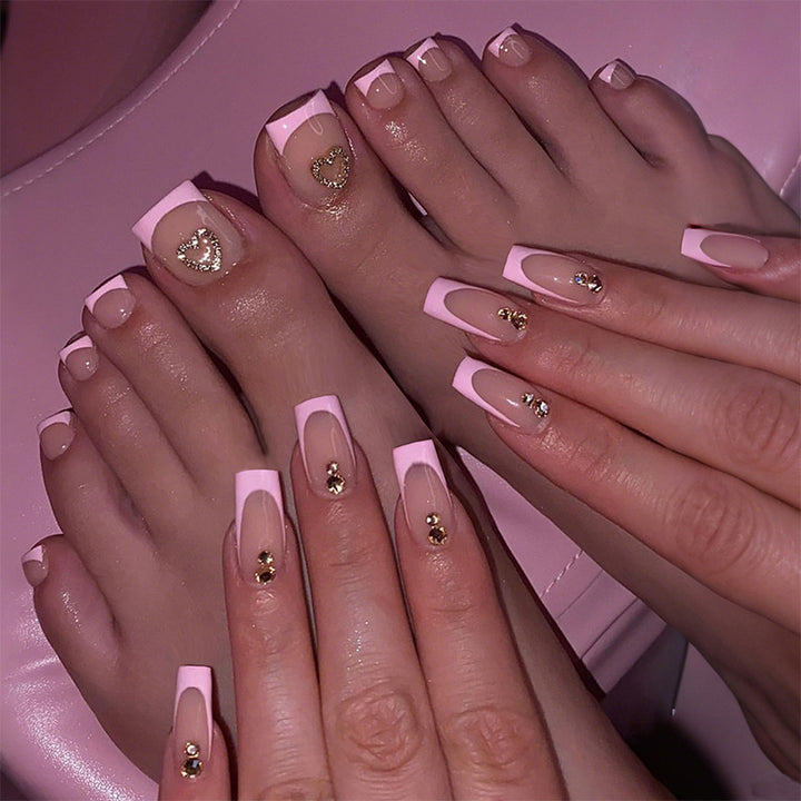 Acrylic Nail Set with Stylish Accents Kalsten