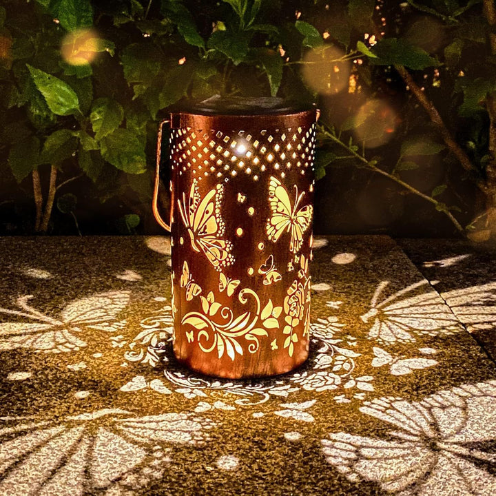 Intricate Metal Shadow Projection Table Lamp With Rechargeable LED Kalsten