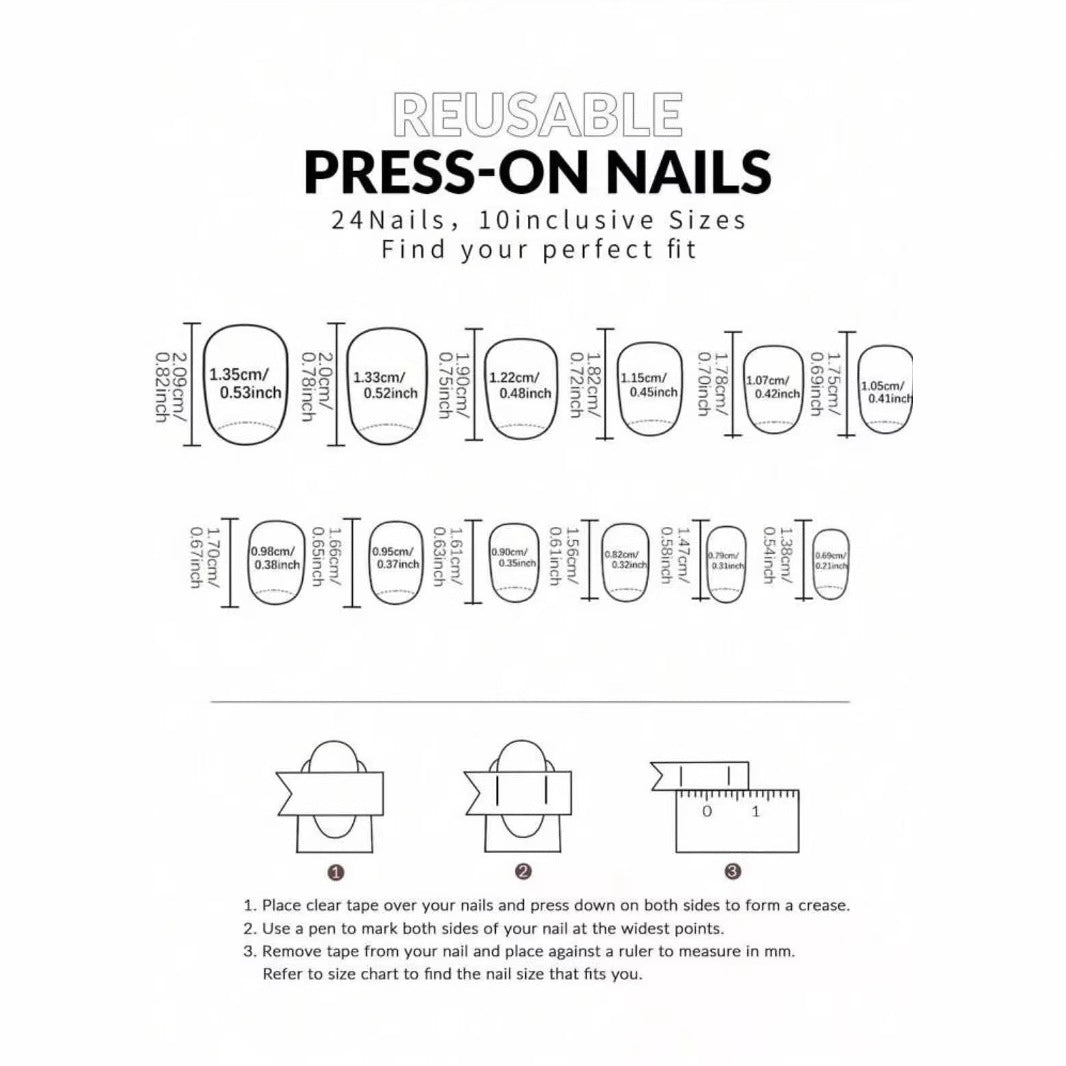 Artificial nail set with creative heart design Kalsten