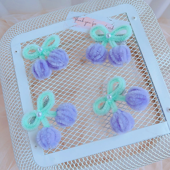 Playful Pom-Pom Hair Clips Kalsten
