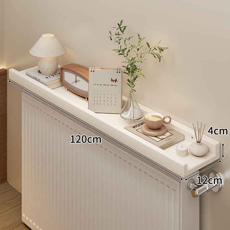 Long Slim Radiator Top Shelf Tray with Raised Edge and Heat‑Resistant Surface