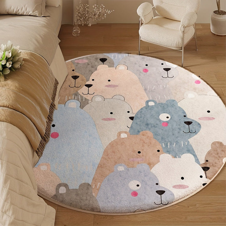 Fun Cartoon Character Round Area Rug