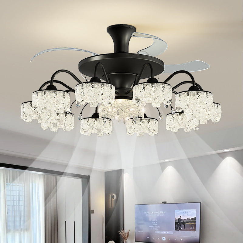 Modern Crystal Chandelier Ceiling Fan