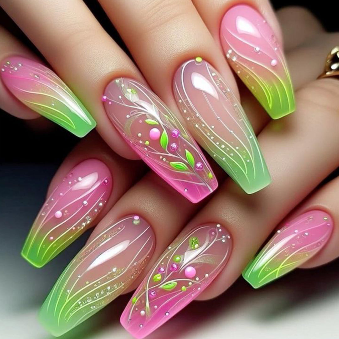 Decorative Floral Nail Art Extensions Kalsten 1789713480