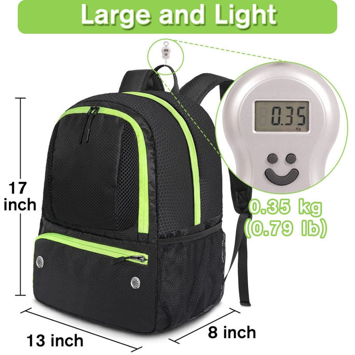 Sporty backpack with compartments for soccer, water bottle, and shoes Kalsten