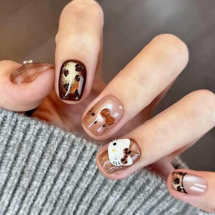 Creative artificial nails with cute animal designs Kalsten