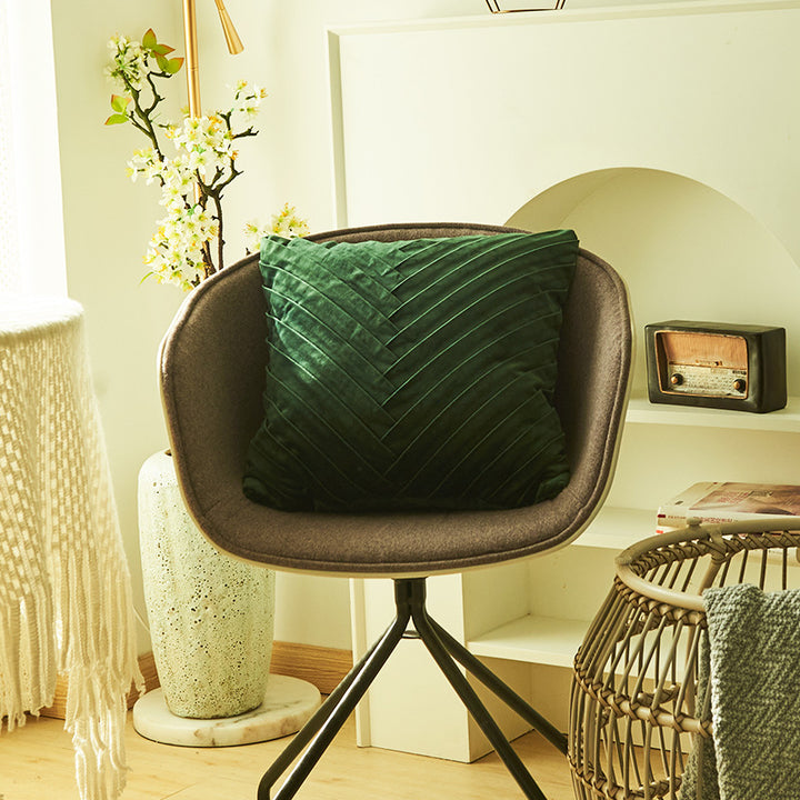 Textured Velvet Accent Cushion