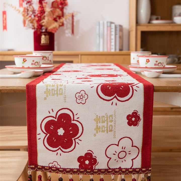 Floral Pattern Decorative Table Runner
