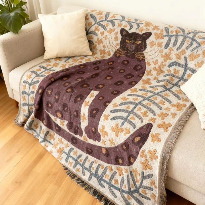 Artistic Animal Print Throw Blanket