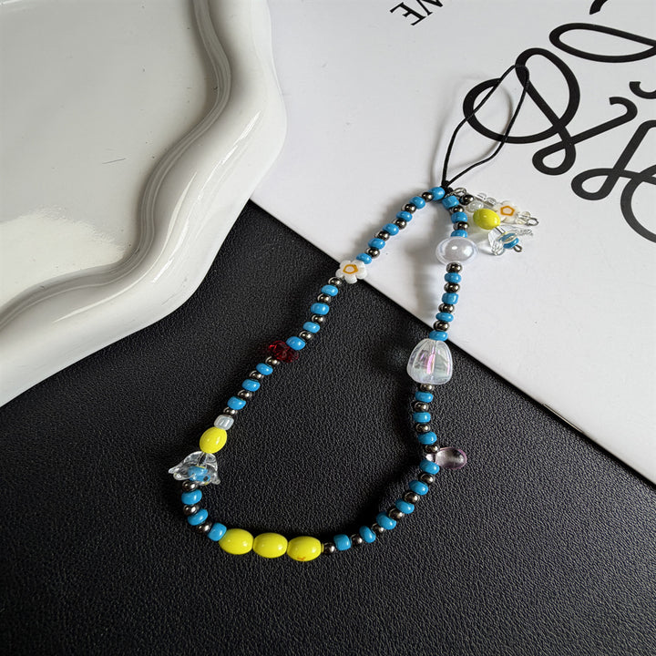 Floral Beaded Charm Necklace Kalsten