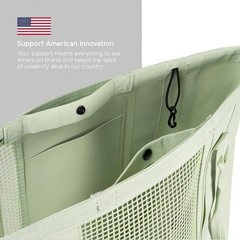 Spacious beach bag with breathable mesh area Kalsten