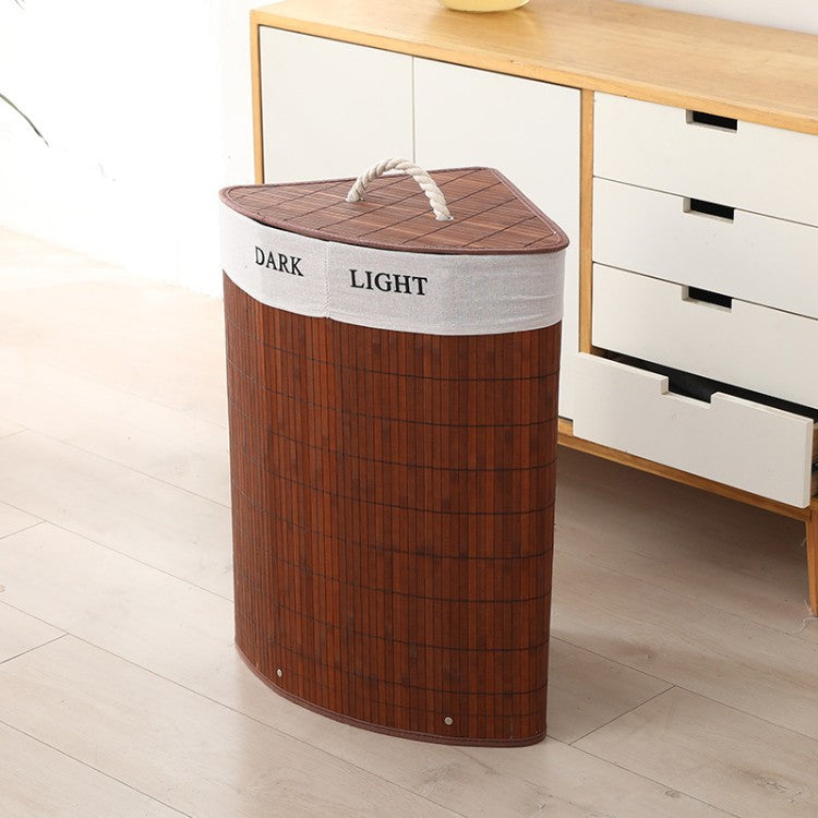 Premium laundry basket with dividers and handcrafted bamboo frame Kalsten