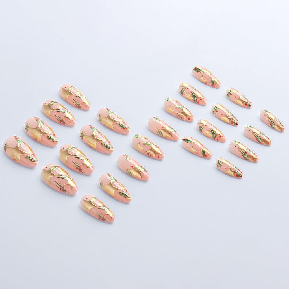 Festive Holiday-Themed Nail Art Design Kalsten