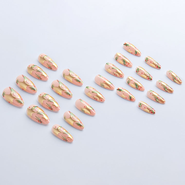 Festive Holiday-Themed Nail Art Design Kalsten