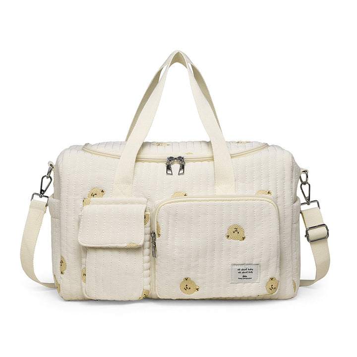 Multi-Pocket Quilted Travel Duffel Bag Kalsten