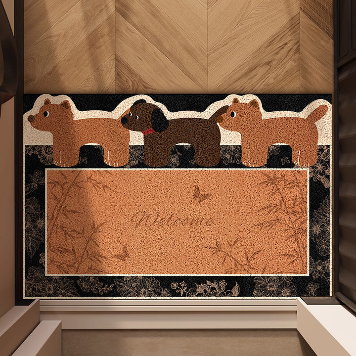 Cute Bear-Themed Welcome Mat
