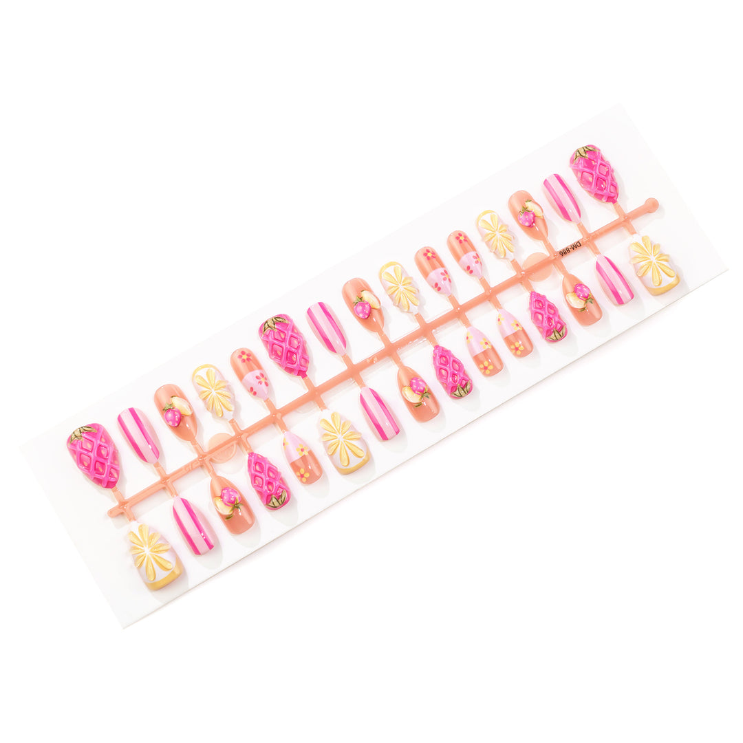 Creative Fruit-Themed Press-On Nail Art Kalsten