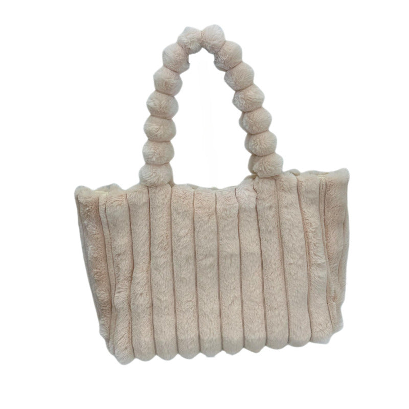 Plush Faux Fur Tote Bag