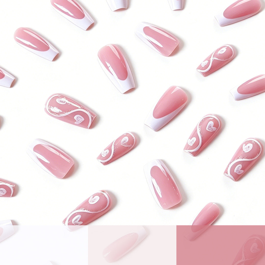 Artistic Heart-Inspired Nail Enhancements Kalsten