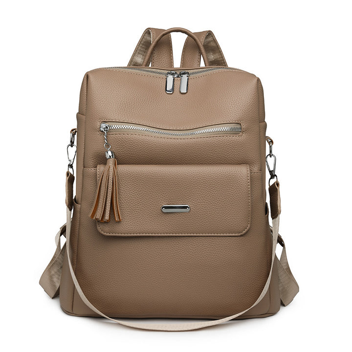 Stylish Multi-Pocket Leather Backpack Kalsten 1788673935