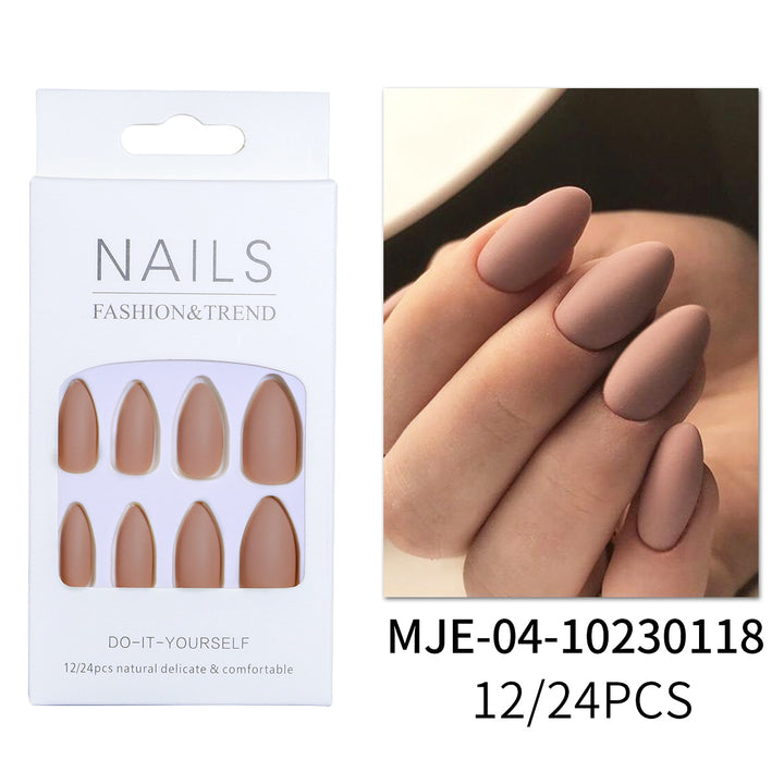 Matte Almond-Shaped Press-On Nail Tips Kalsten