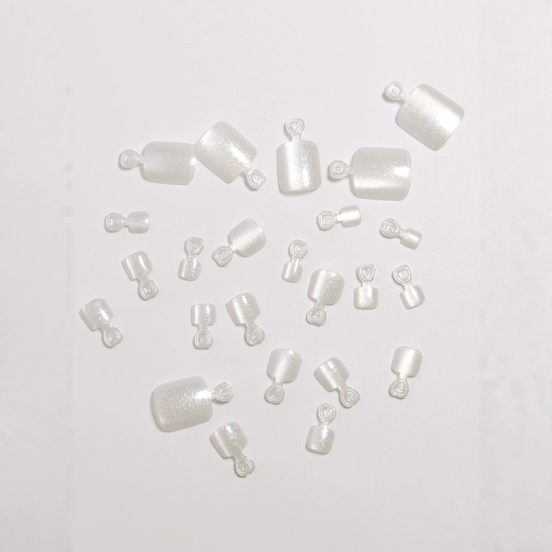 Premium Glittering Pedicure Press-On Nail Set Kalsten