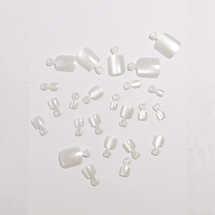 Premium Glittering Pedicure Press-On Nail Set Kalsten