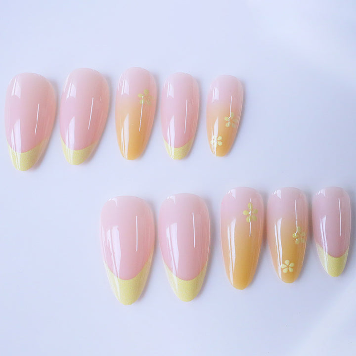 Floral Accent Gel Nail Art Kalsten