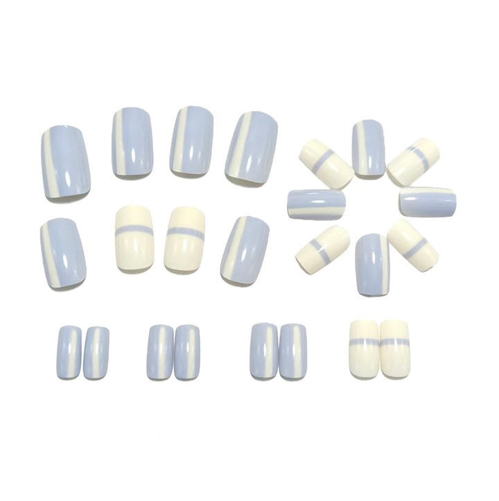 Artificial nails with modern geometric design and stylish gradient Kalsten