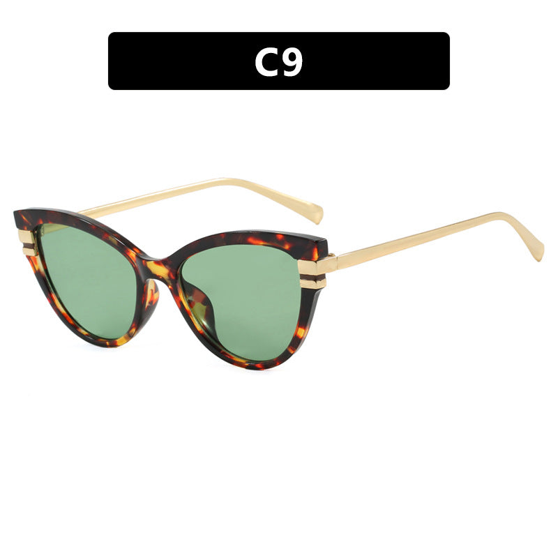 Ladies Cat-Eye Sunglasses with Elegant Metal Accents Kalsten