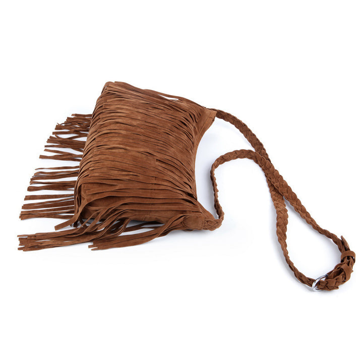 Stylish Fringe Suede Crossbody Bag Kalsten