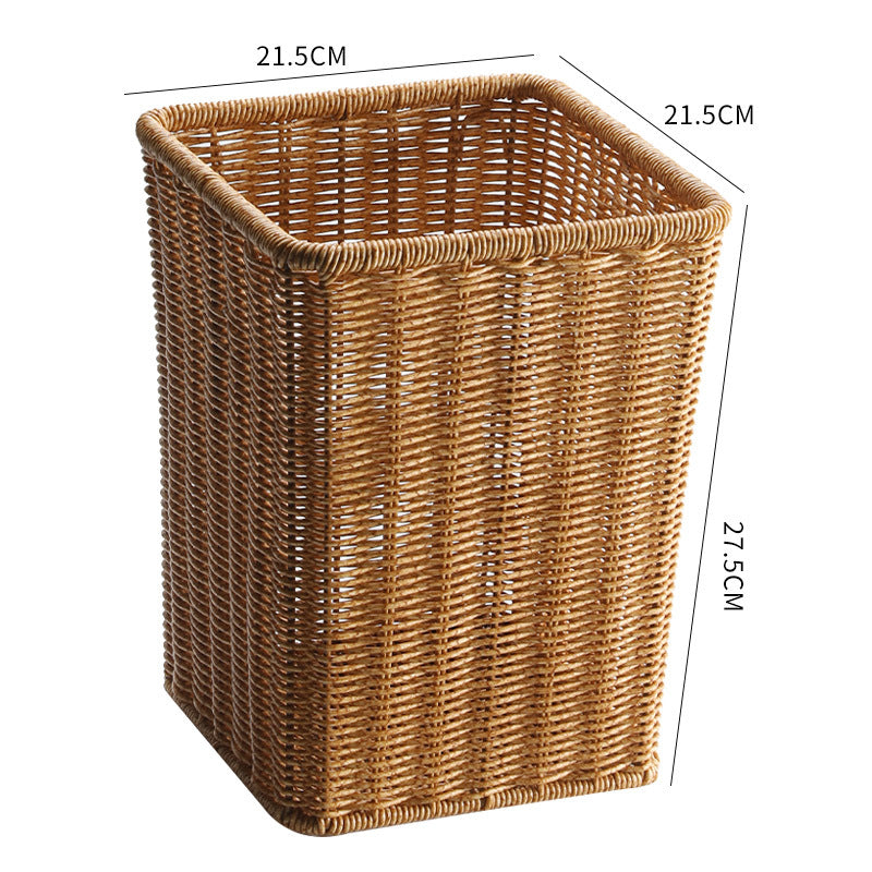Rectangular Handwoven Wicker Waste Bin Kalsten