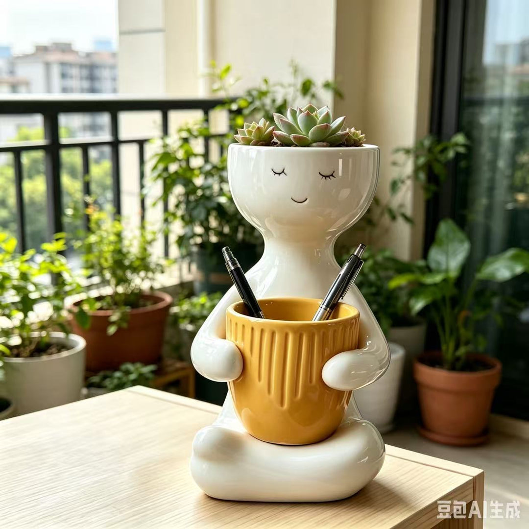 Decorative Ceramic Planter Kalsten