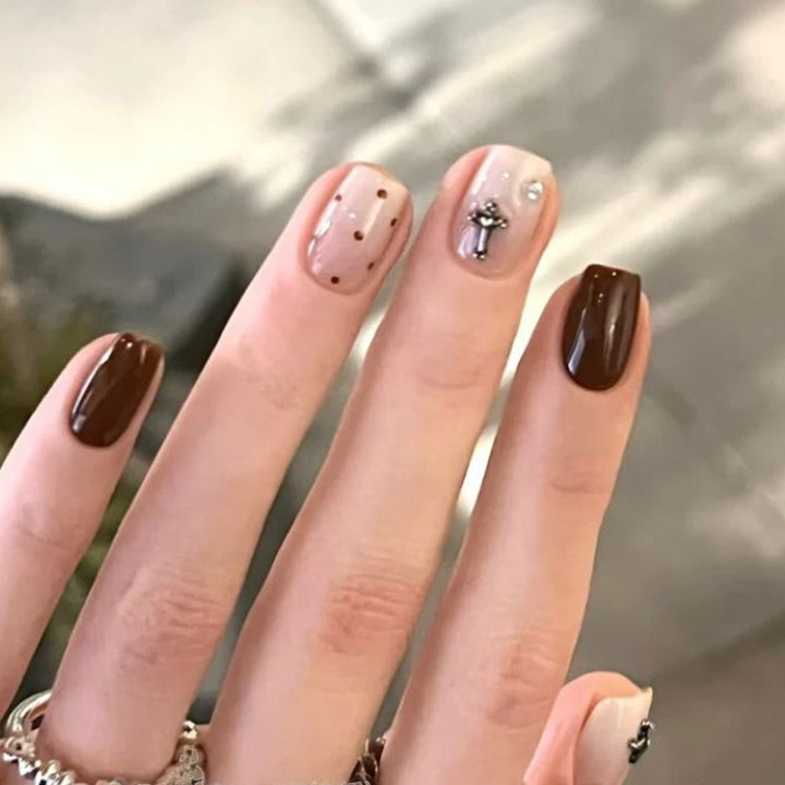 Artistic Heart Pattern Nail Art Extensions Kalsten