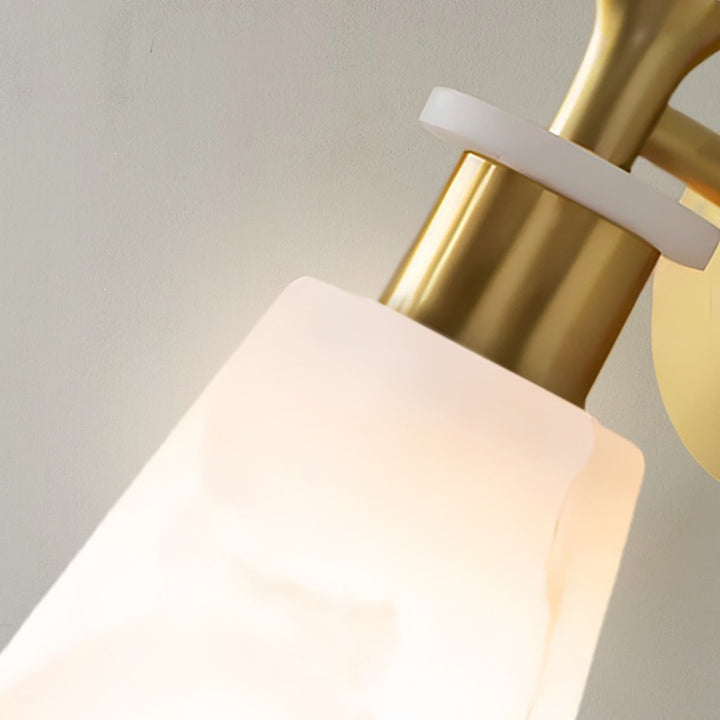 Elegant Wall Sconce with Frosted Alabaster Shade