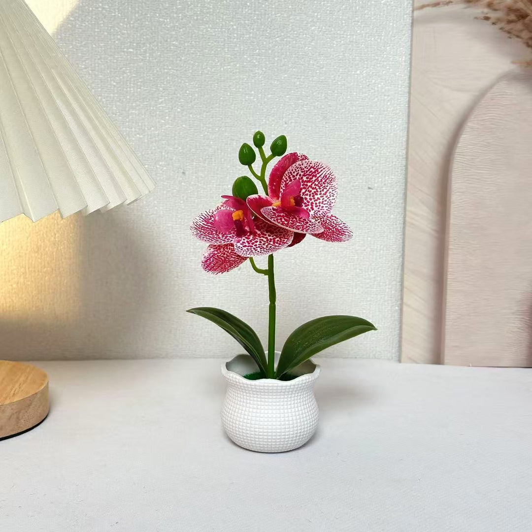 Elegant Artificial Orchid Plant Arrangement for Home Decor Display