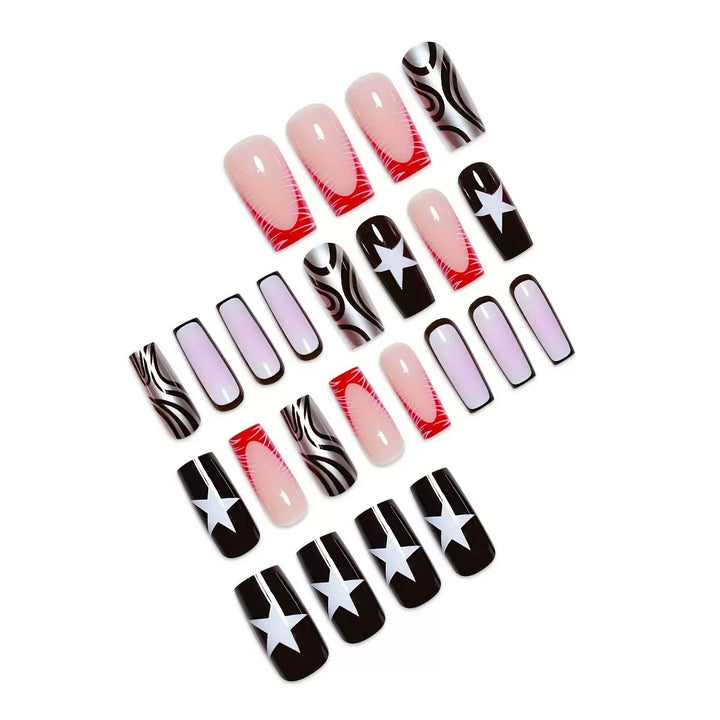 Graphic Artistic Press-On Nail Set Kalsten