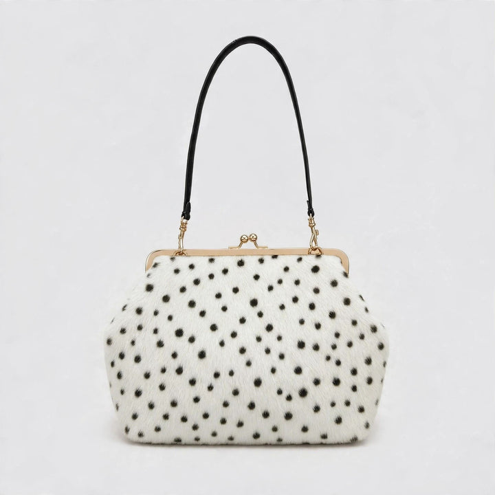 Polka Dot Fur Handbag