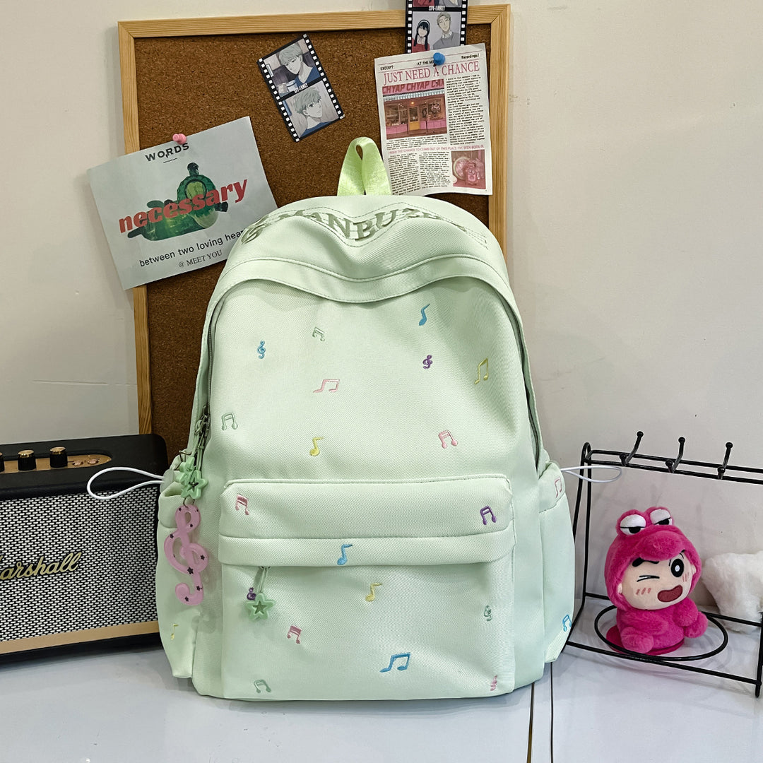 Musical Note Patterned Backpack