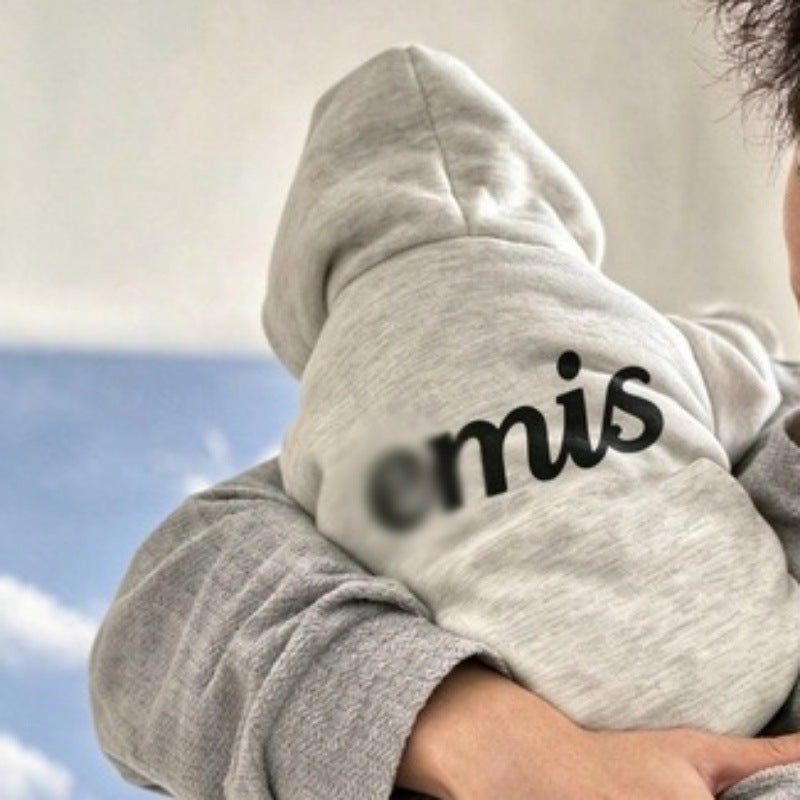 Dog Hooded Pullover Sweatshirt with Soft Fleece Lining & Ribbed Hem