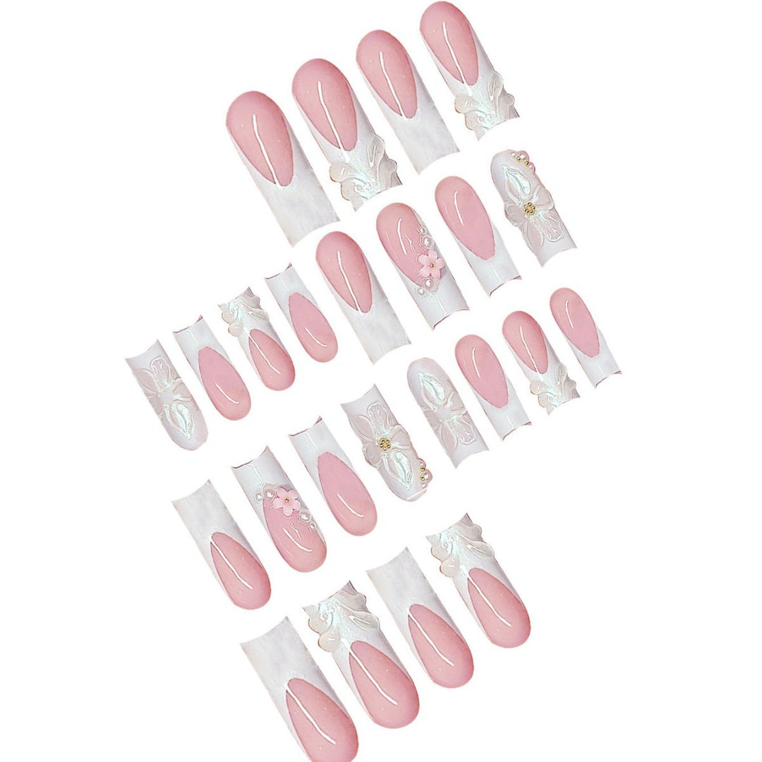 Decorative 3D Floral Press-On Nails Kalsten