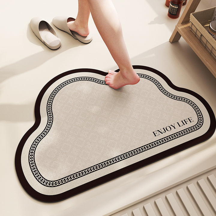 Soft Textured Cloud-Shaped Bath Mat Kalsten