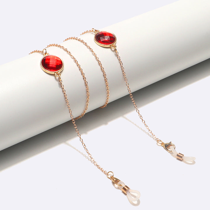 Elegant Gemstone Eyewear Chain Kalsten