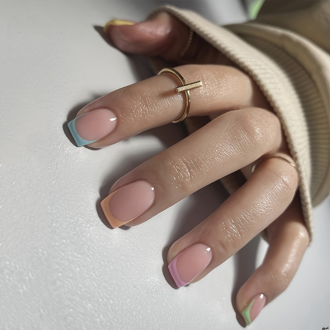 Artistic French Tip Nail Wrap Set Kalsten