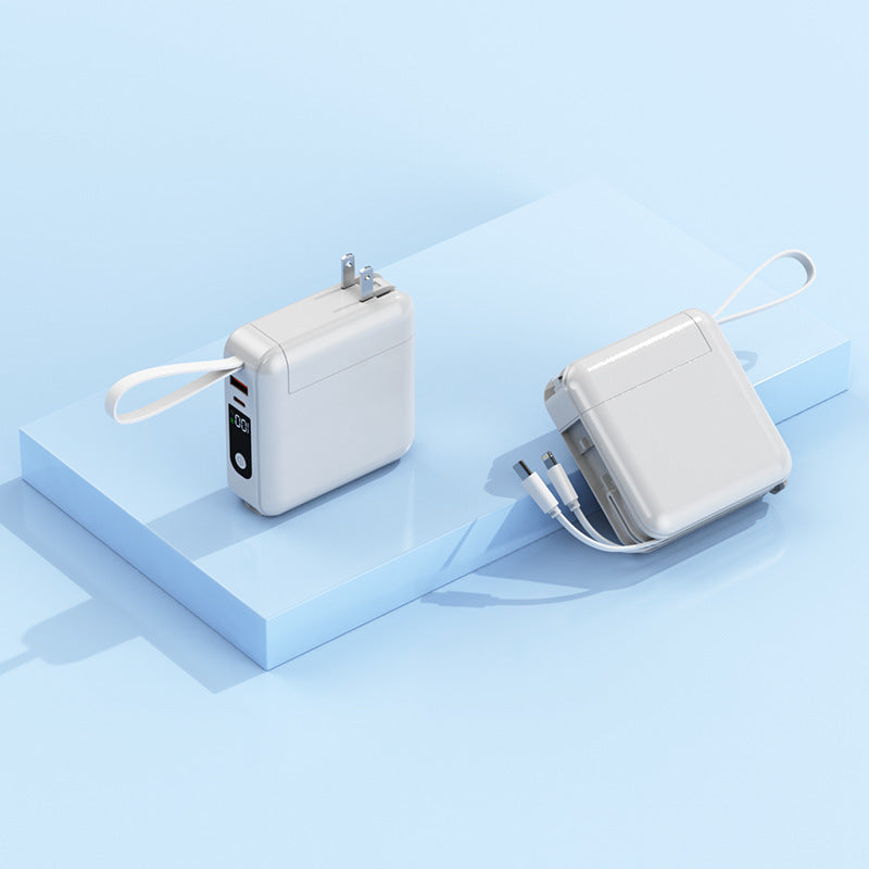 Compact wall charger adapter with integrated cable management function Kalsten