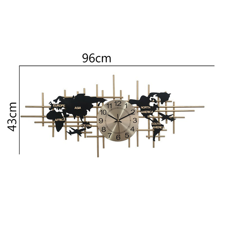 Artistic World Map Wall Clock Kalsten