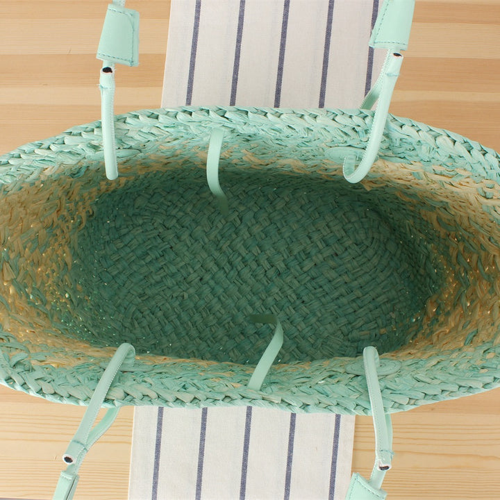 Beach bag with colorful woven design Kalsten