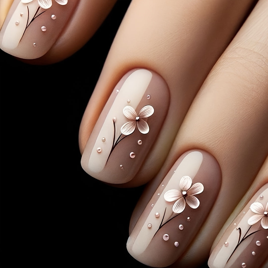 Floral Art Acrylic Nail Set Kalsten