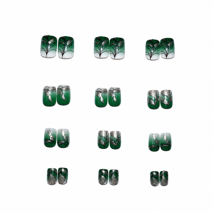 Premium Artificial Nails with Plant Motif Kalsten