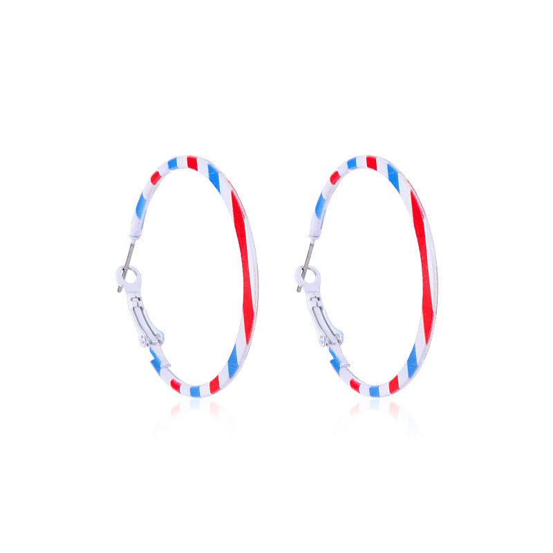 Women's long multi-layer star drop earrings with crystal embellishments and rhodium-plated alloy Kalsten